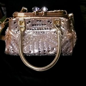 Large Gold rinestone bag
